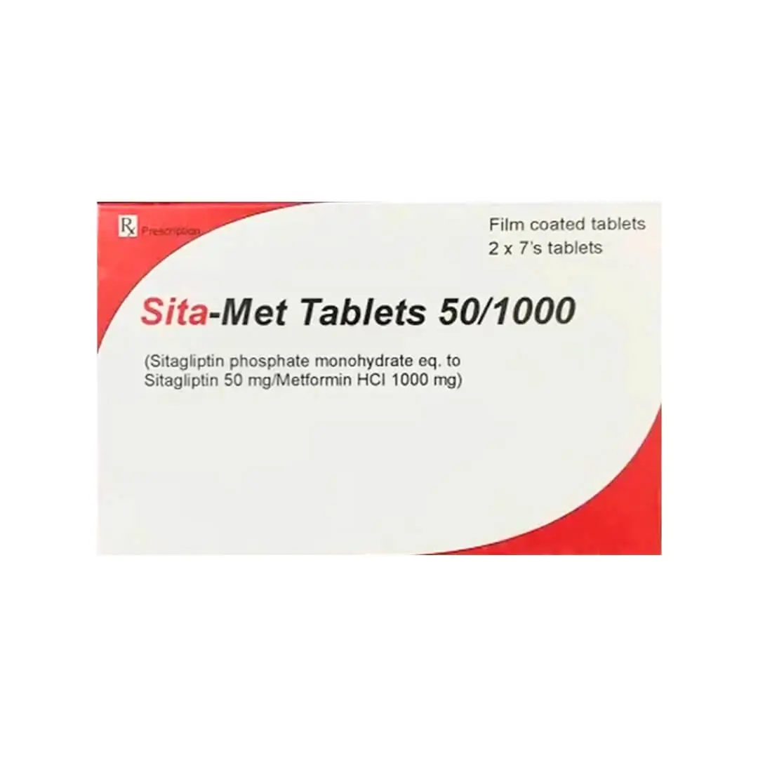 Thuốc Sita-Met Tablets 50/1000 (Hộp 2 Vỉ x 7 Viên) - Điều trị đái tháo đường type 2